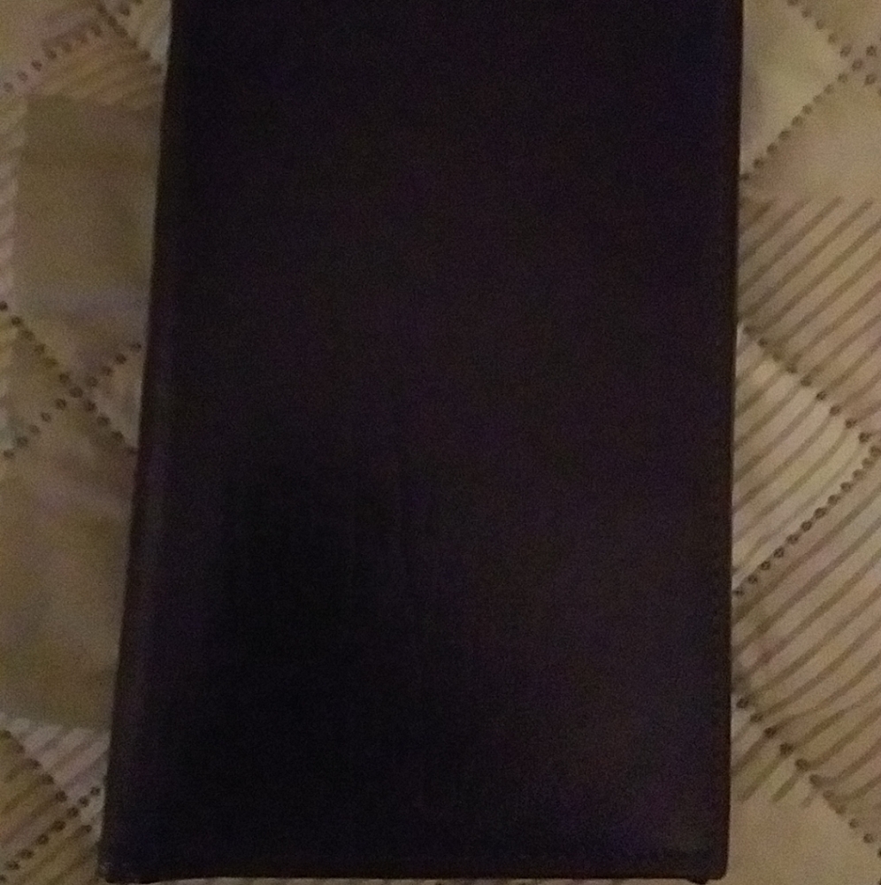 Sleek Black Leather Wallet Card Holder